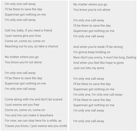 charlie puth one call away songtext